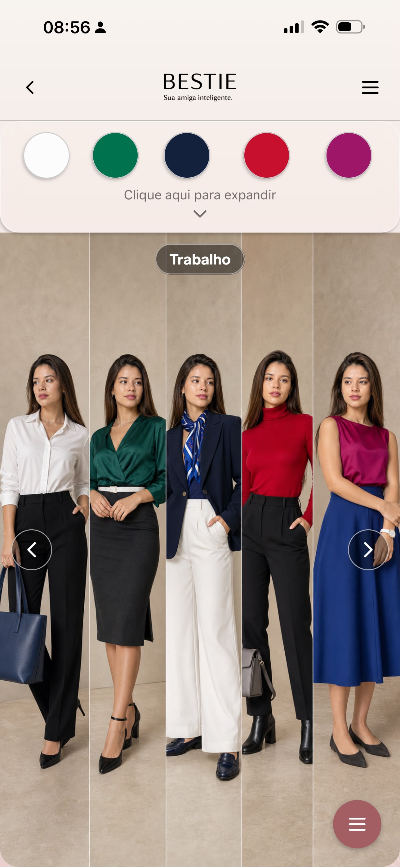 Resultado da colorimetria aplicado no estilo Trabalho